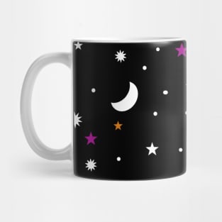 Galaxy with moon and stars Mug